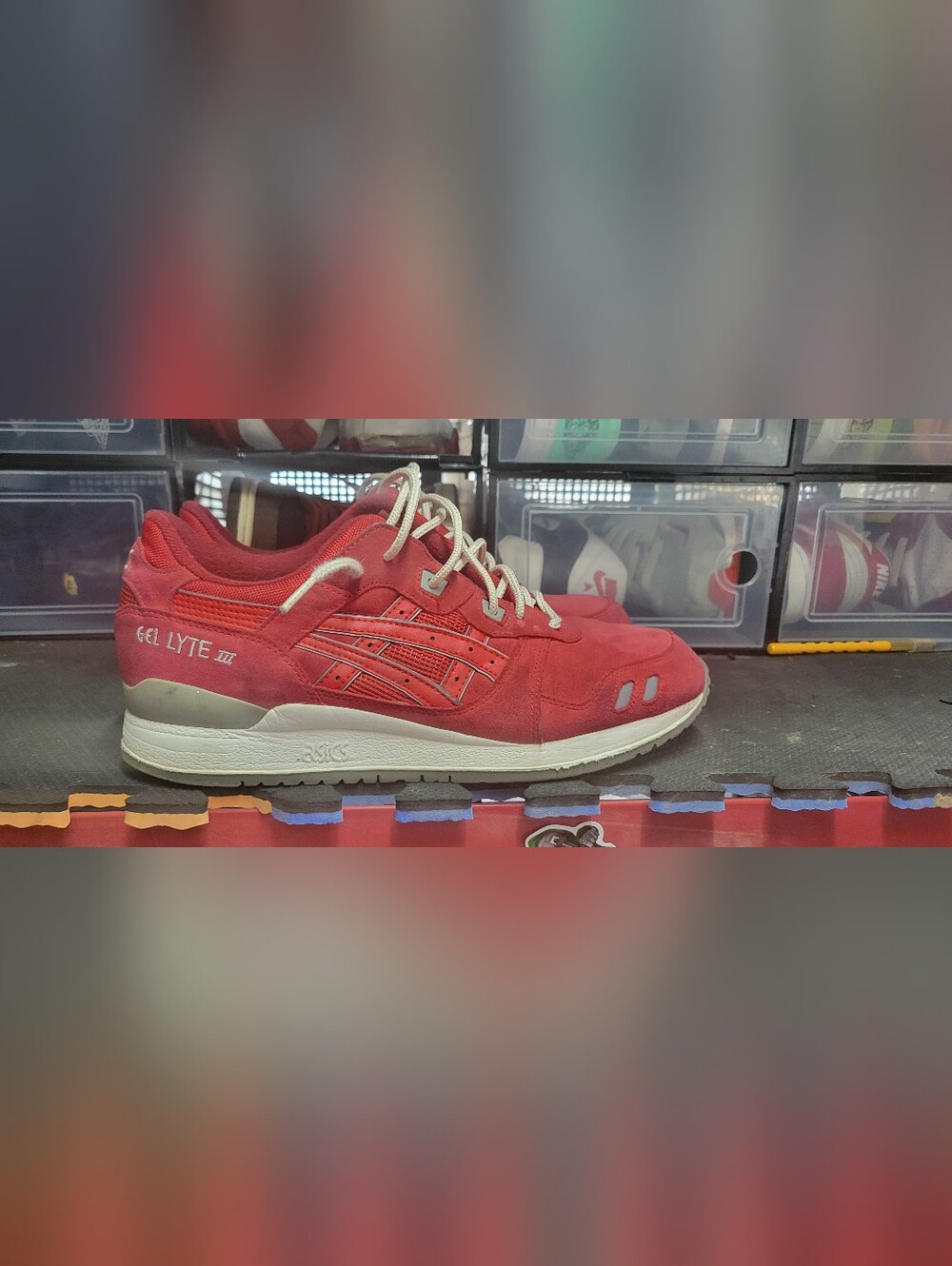 ASICS Gel Lyte III Red Suede Sneakers